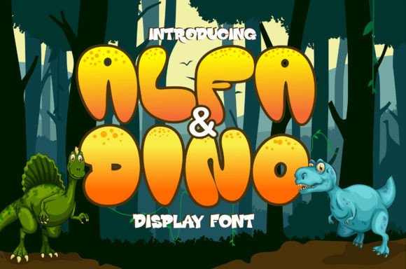 Alfa and Dino: A Bubbly Display Typeface for Joyful Branding
