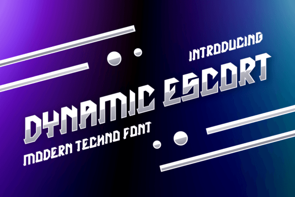 Dynamic Escort: A Bold Display Font for Marketing