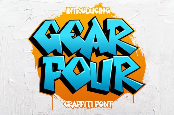 Gear Four: The Graffiti Display Font for Bold Editorial Design