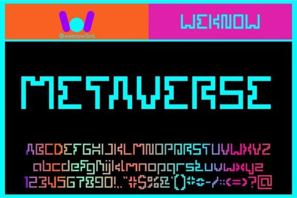 Metaverse Font: A Techno Display Typeface for Campaigns