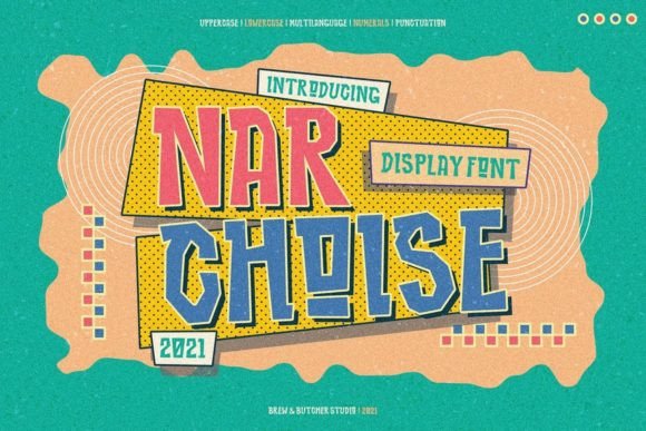 Narchoise: A Bold Display Font for Captivating Digital Content
