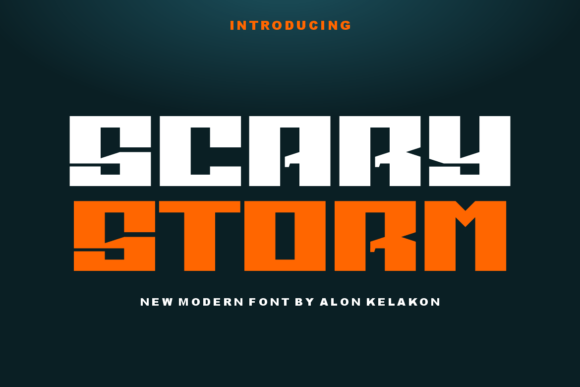 Scary Storm: A Modern Display Font for Editorial Impact