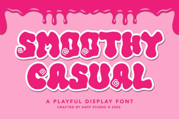 Smoothy Casual: A Playful Display Font for Handmade Products